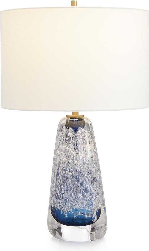 John-Richard Sapphire Blue Glass Table Lamp 22.5 Inch Mid-Century Modern: John-Richard Sapphire Blue Glass Table Lamp 22.5 Inch Mid-Century Modern Illuminate your space with this exquisite Timeless Vintage Style Sapphire Blue Glass Lamp. Crafted in a stunning mid-century mo
