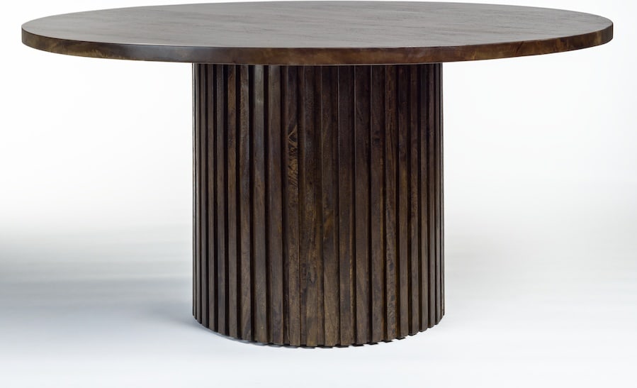 Alder Tweed Bradley Round Mango Wood Dining Table 60-In English Traditional (1 of 3)