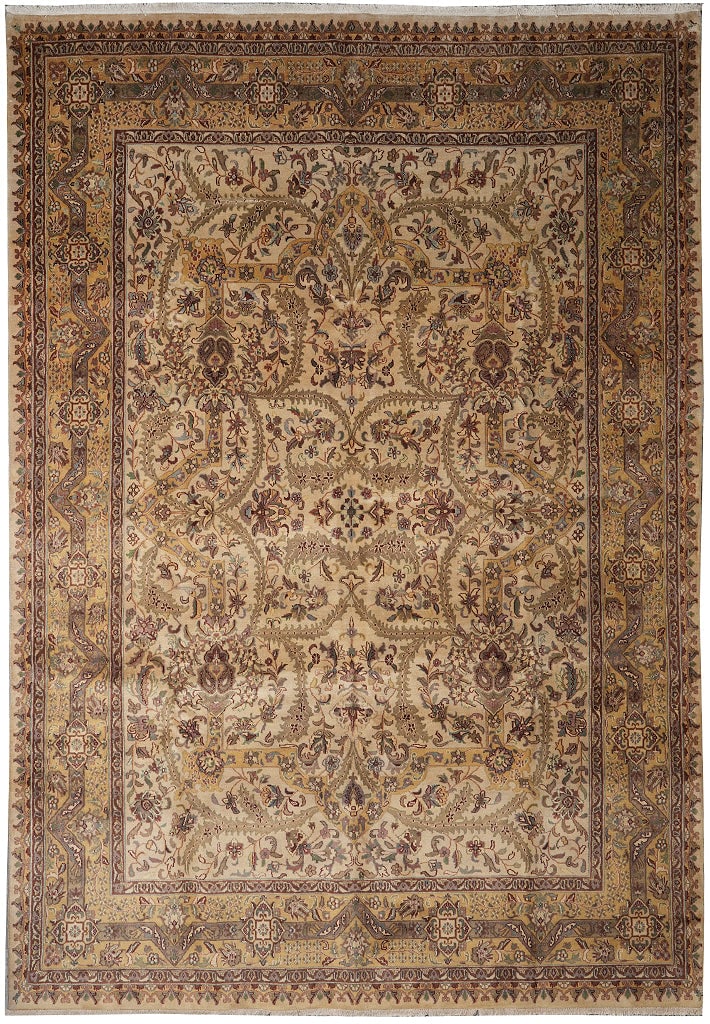 Handmade Jaipur Rug 106 x 144 in Natural Wool Fine Weave Beige Gold: Handmade Jaipur Rug 106 x 144 in Natural Wool Fine Weave Beige Gold Free continental US Shipping This handmade Jaipur rug features a finer weave for intricate detailing and a refined appearance. Craft