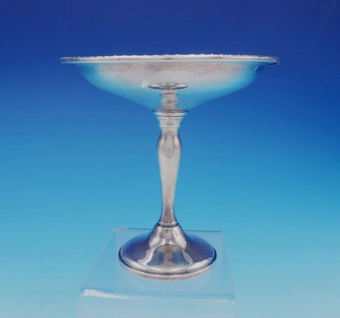 Gorham English Gadroon Sterling Silver Compote 5 3/4" Tall (1 of 5)