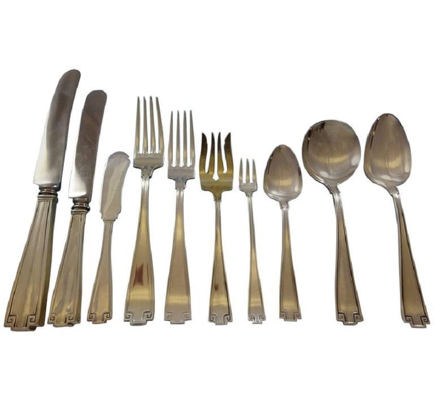 Gorham Etruscan Sterling Silver Flatware Set for 12 130 Pieces Vintage (1 of 12)