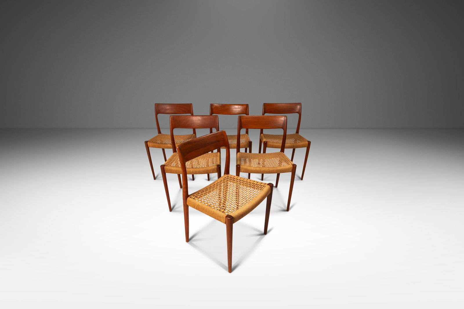 Set of 6 Niels O. Moller Model 77 Teak Dining Chairs Denmark 1960s (1 of 10)
