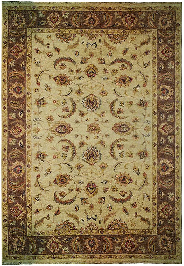 Luxurious 6'3" x 9'3" Ivory Handwoven Chobi Rug: Luxurious 6'3" x 9'3" Ivory Handwoven Chobi Rug Free continental US Shipping Introducing the exquisite 6.3' x 9.3' Ivory Vegetable Dyed Chobi Rug, a perfect blend of traditional craftsmanship and mode