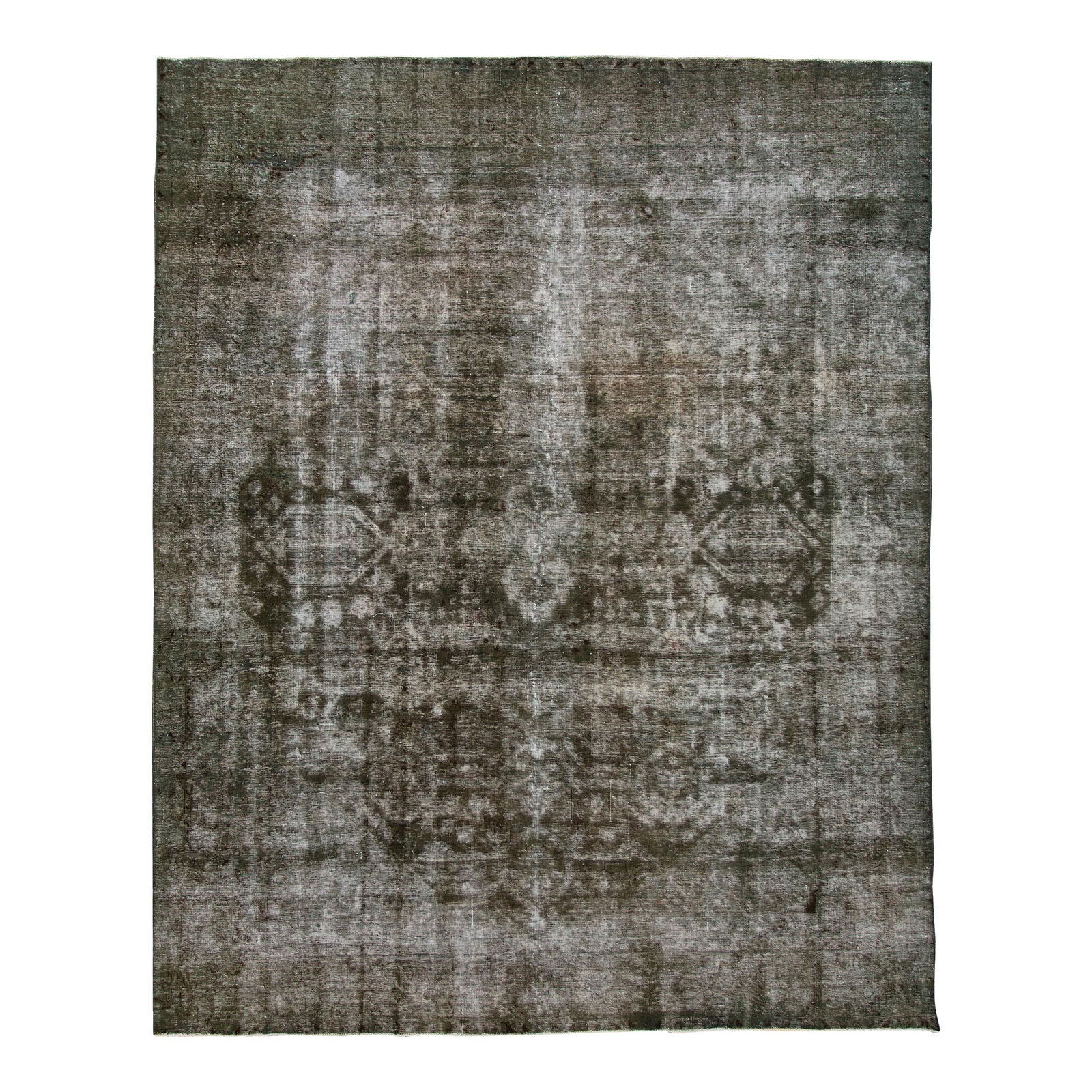 Handmade Vintage Medallion Wool Rug 9'7 X 12'2 Coffee: Handmade Vintage Medallion Wool Rug 9'7 X 12'2 Coffee Enhance your living space with this exquisite vintage hand-knotted wool rug, featuring a rich coffee-colored field complemented by gray accents an