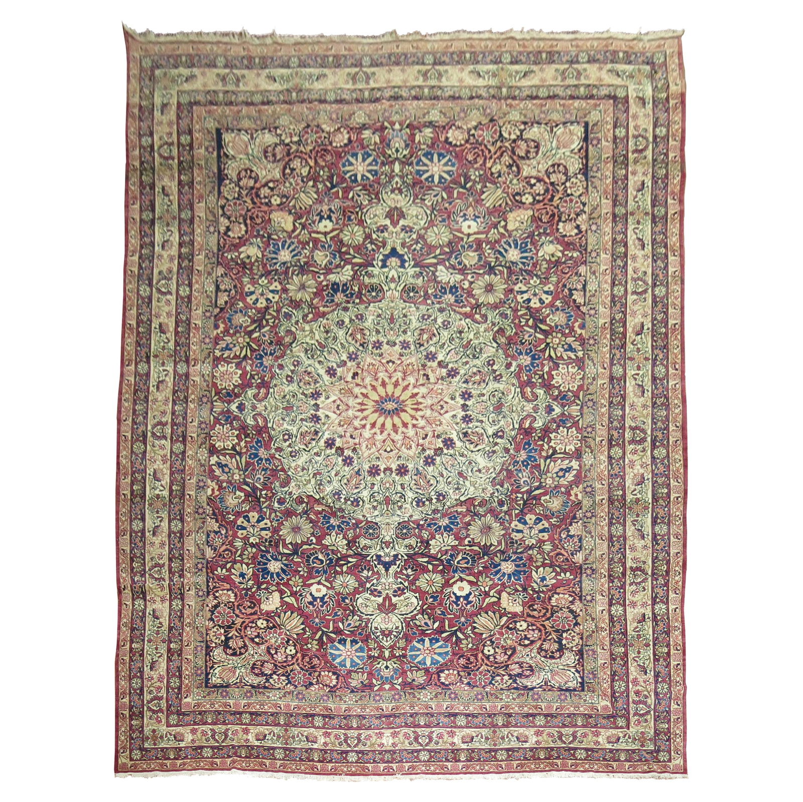 19th Century Hand-Knotted Lavar Kirmanshah Antique Rug 10'9'' x 16'6'' Iran (1 of 14)