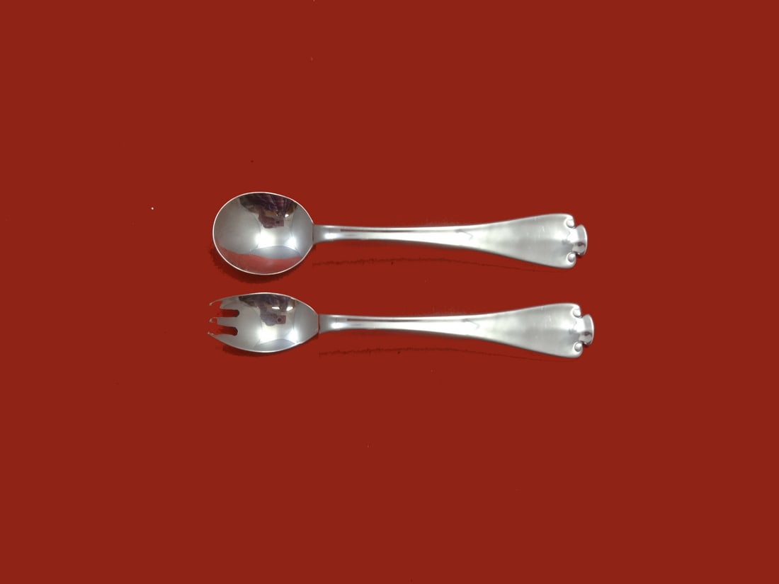 Tiffany & Co. Flemish Sterling Silver Baby Set 2pc Custom Made: Tiffany & Co. Flemish Sterling Silver Baby Set 2pc Custom Made This exquisite 2-piece baby set by Tiffany & Co. showcases the elegant Flemish pattern in fine sterling silver. Each piece, a fork and sp