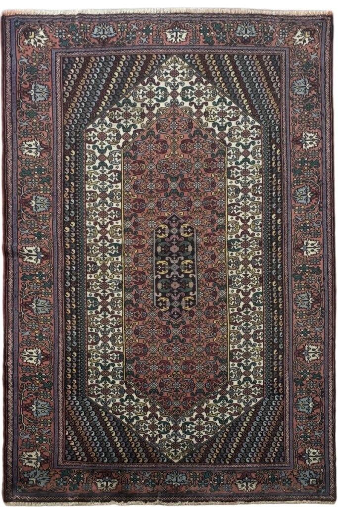 4'3 x 6'1 Multi-Color Persian Kord Bijar Hamadan Rug Handmade in Iran: 4'3 x 6'1 Multi-Color Persian Kord Bijar Hamadan Rug Handmade in Iran Free continental US Shipping Introducing the exquisite 4' 3" x 6' 1" Multi-Color Persian Kord Bijar Hamadan Rug, a true masterpiec