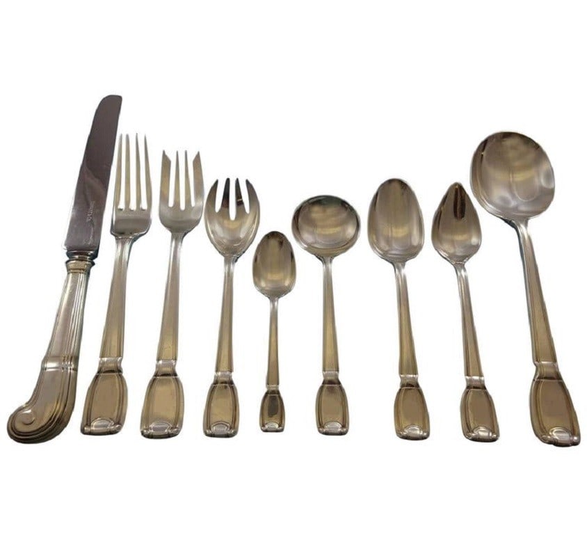 Tiffany & Co. Castilian Sterling Silver Flatware Set 74 Pieces with Storage Chest: Tiffany & Co. Castilian Sterling Silver Flatware Set 74 Pieces with Storage Chest Introducing the Castilian flatware set by Tiffany & Co., a stunning collection of sterling silver pieces that exemplif