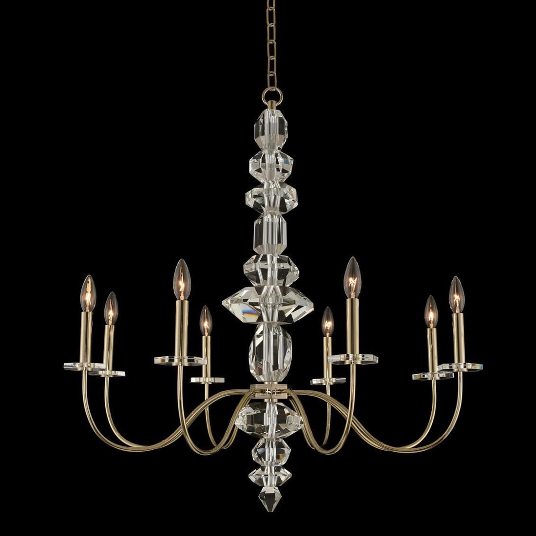 Kalco Bolivar 8-Light Bowl Chandelier Champagne Gold Crystal: Kalco Bolivar 8-Light Bowl Chandelier Champagne Gold Crystal Elevate your interior with the Luxurious Bolivar 8-Light Chandelier, a stunning centerpiece that combines modern elegance with classic char