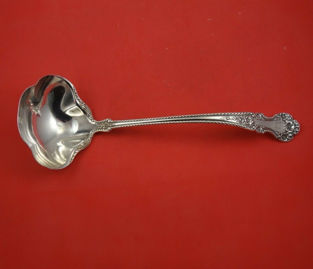 Gorham Cambridge Sterling Silver Soup Ladle 13 Inch Heirloom: Gorham Cambridge Sterling Silver Soup Ladle 13 Inch Heirloom This exquisite soup ladle from the renowned Cambridge pattern by Gorham is crafted from high-quality sterling silver. Measuring 13 inches i