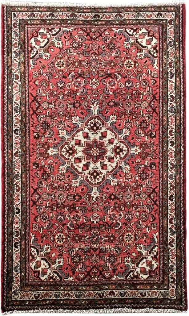 Handcrafted 3.9 x 5.5 Pale Red Persian Borchelu Rug: Handcrafted 3.9 x 5.5 Pale Red Persian Borchelu Rug Free continental US Shipping Enhance your living space with this exquisite 3.9 x 5.5 Pale Red Persian Borchelu Rug, a true masterpiece of Persian cr