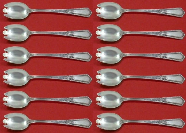 Towle D'Orleans Sterling Silver Ice Cream Fork Set of 12 6 Inch: Towle D'Orleans Sterling Silver Ice Cream Fork Set of 12 6 Inch Indulge in elegant dining with this exquisite set of 12 ice cream and dessert forks, crafted from high-quality sterling silver. Each for