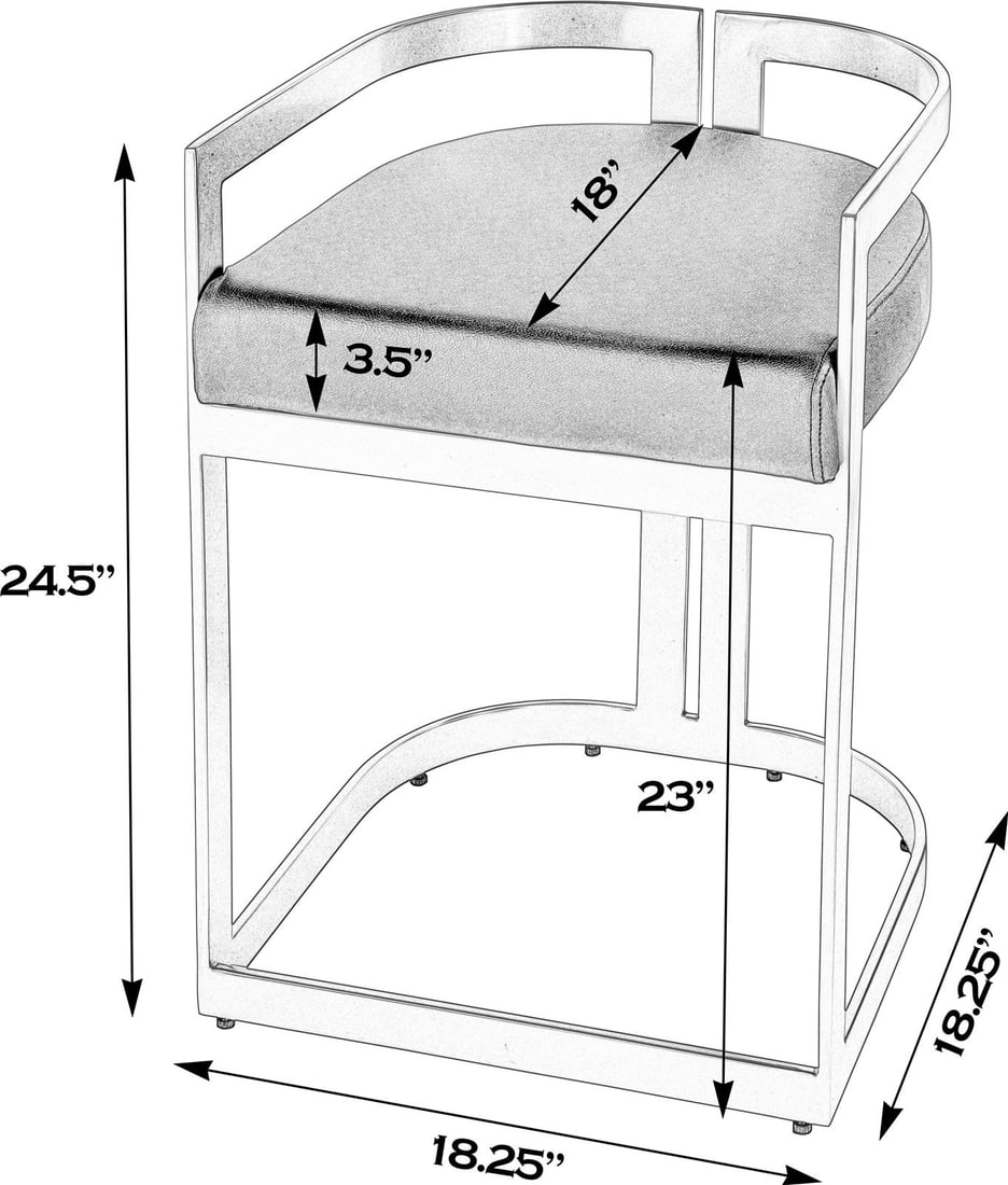 Butler Specialty Clarence Dining Stool Polished Gold Faux Leather: Butler Specialty Clarence Dining Stool Polished Gold Faux Leather Introducing the Elegant Clarence Stool by Butler Specialty, a stunning addition to your dining area. This stylish dining stool feature