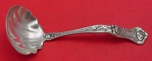 Wallace Peony Sterling Silver Sauce Ladle Scalloped 5.5 Inches: Wallace Peony Sterling Silver Sauce Ladle Scalloped 5.5 Inches This exquisite sauce ladle is crafted from high-quality sterling silver and features a beautiful scalloped design in the renowned Peony p