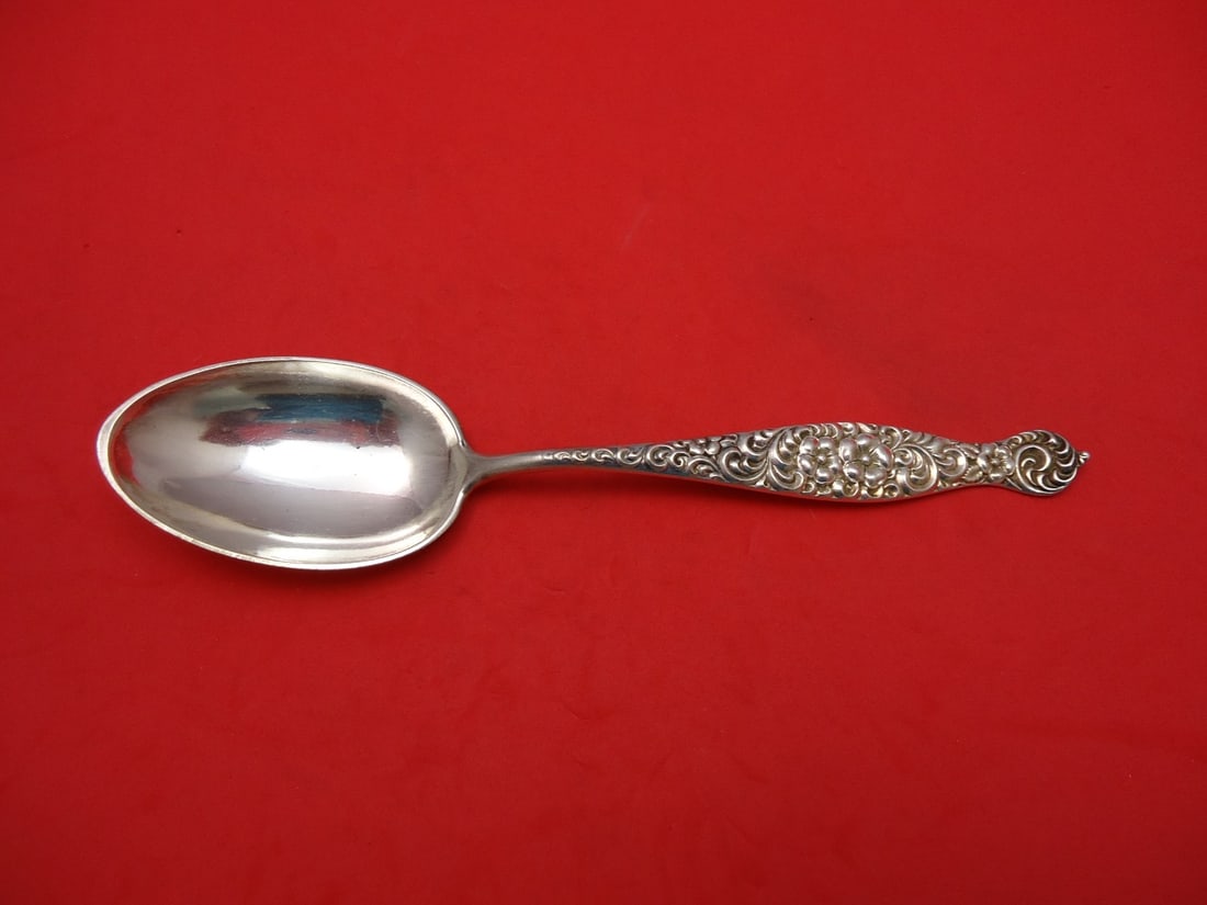 Duhme Number 3 Sterling Silver Soup Spoon 7 1/4 Inch Monogrammed: Duhme Number 3 Sterling Silver Soup Spoon 7 1/4 Inch Monogrammed This exquisite soup spoon from Duhme features the elegant Number 3 pattern, crafted from high-quality sterling silver. Measuring 7 1/4