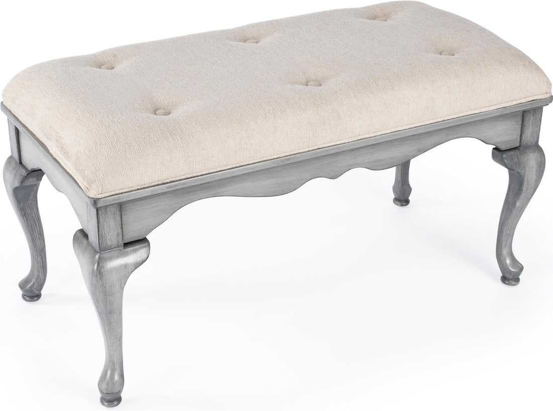 Butler Grace Collection Powder Gray Classic Rectangular Bench: Butler Grace Collection Powder Gray Classic Rectangular Bench The Grace Collection Powder Gray Classic Bench is a beautifully designed piece that combines elegance with functionality. This bench featu