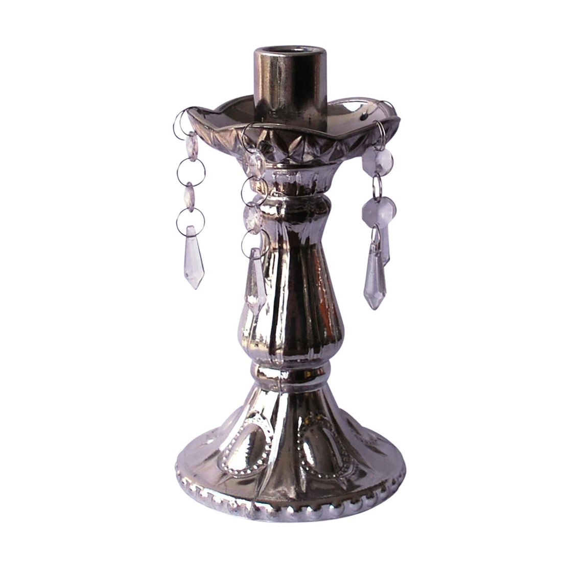 French Single Arm Candlestand Decor 9H 5W 5D: French Single Arm Candlestand Decor 9H 5W 5D This elegant vintage-style French candlestand adds a touch of sophistication to any decor. Crafted in an antique design, it features a single arm for holdi