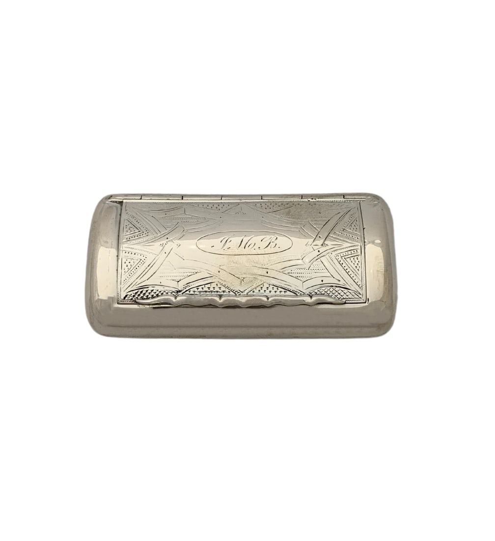 Antique 925 Sterling Silver Handmade Engraved Snuff Spice Box (1 of 3)