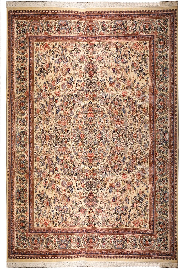 Ivory French Aubusson Hand-Knotted Rug 9.2 x 11.11 Feet: Ivory French Aubusson Hand-Knotted Rug 9.2 x 11.11 Feet Free continental US Shipping Enhance your living space with this exquisite hand-knotted French Aubusson rug, measuring 9.2 x 11.11 feet. The rug