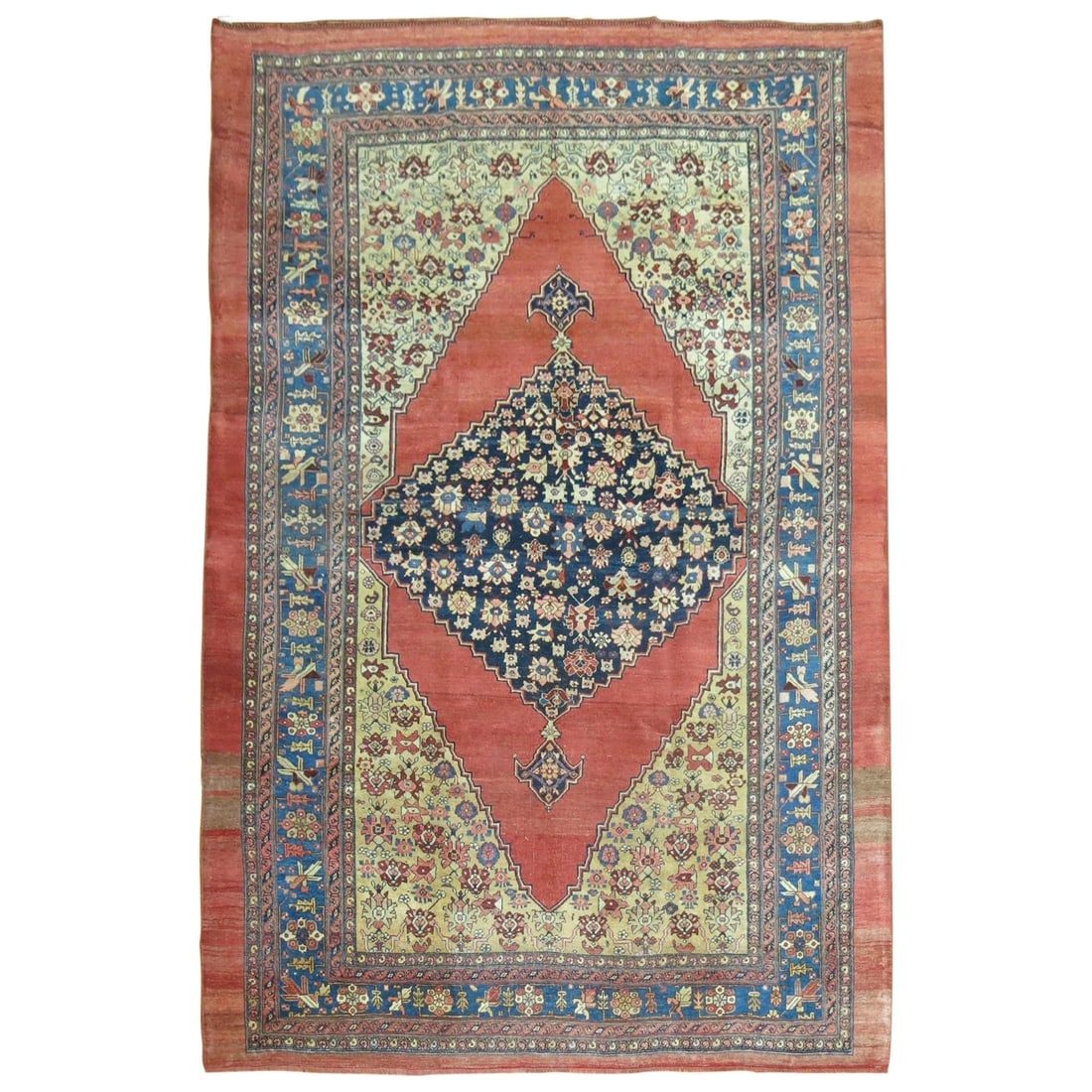 Large Persian Bidjar Room Size Rug Circa 1910 Wool Hand-Woven (1 of 9)