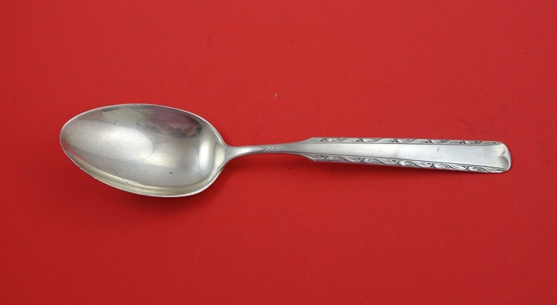 Gorham Eventide Sterling Silver Serving Spoon 8 3/8 Inch: Gorham Eventide Sterling Silver Serving Spoon 8 3/8 Inch This exquisite serving spoon from the Eventide pattern by Gorham showcases timeless elegance and craftsmanship. Made of high-quality sterling s
