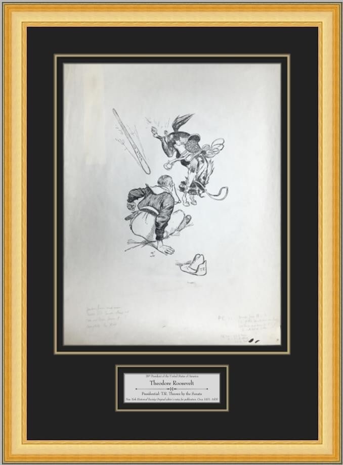 Theodore Roosevelt 1902 Original Publication Proofs with Editor Notes Framed (1 of 7)