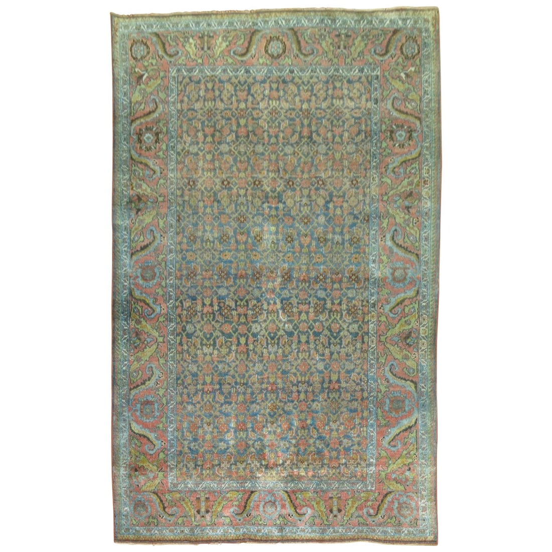 Early 20th Century Persian Bidjar Malayer Rug Wool 4'5 x 7': Early 20th Century Persian Bidjar Malayer Rug Wool 4'5 x 7' This exquisite early 20th century Persian Bidjar rug showcases an intricate all-over Herati design, crafted from high-quality hand-knotted w