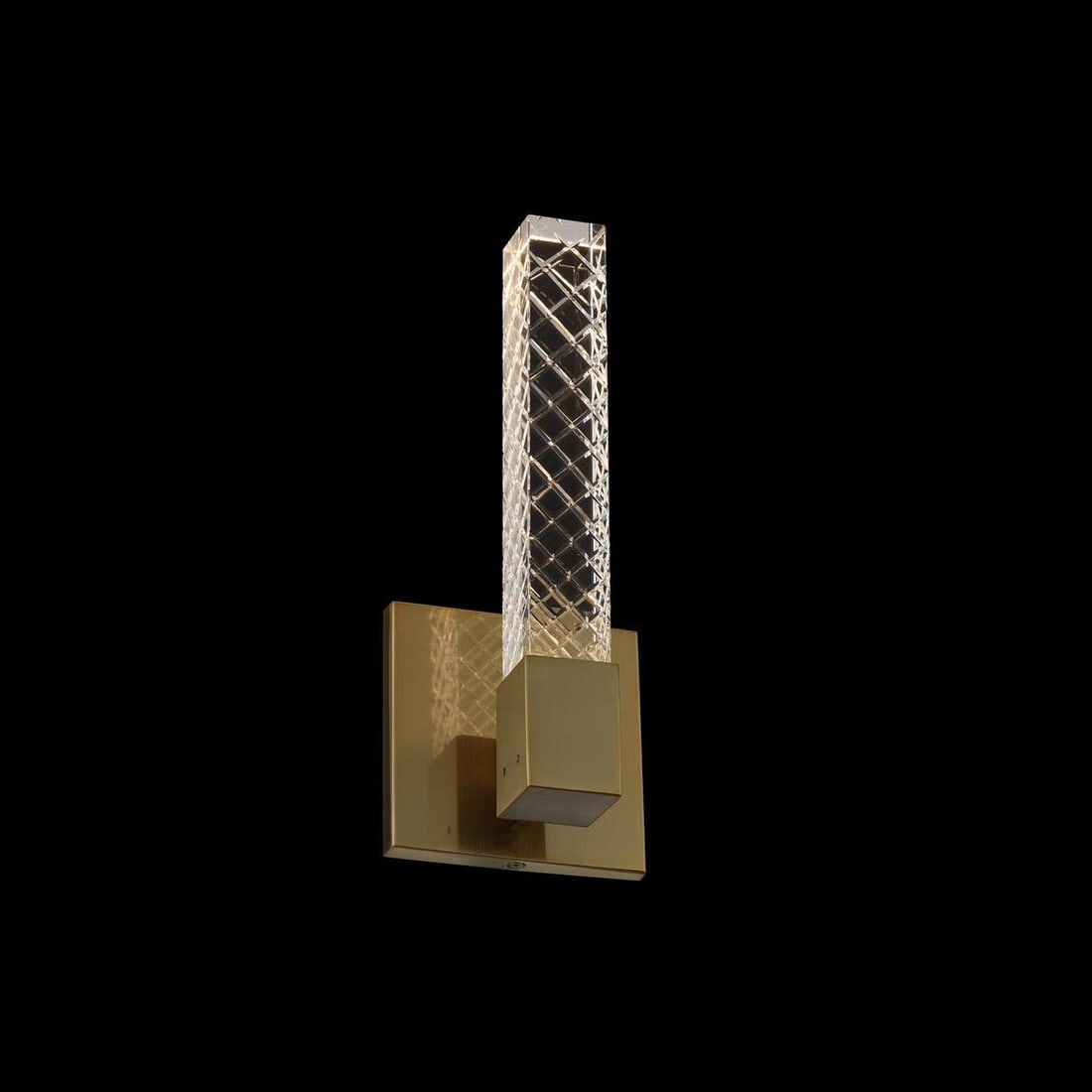 Kalco Apollo LED Wall Sconce Brushed Gold Firenze Crystal Dimmable: Kalco Apollo LED Wall Sconce Brushed Gold Firenze Crystal Dimmable Illuminate your space with the Apollo LED Wall Sconce featuring a stunning brushed champagne gold finish. This contemporary-style sco
