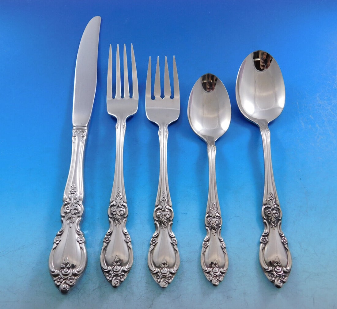 Oneida Louisiana Stainless Steel Flatware Set 80 Pieces Service for 12 (1 of 8)