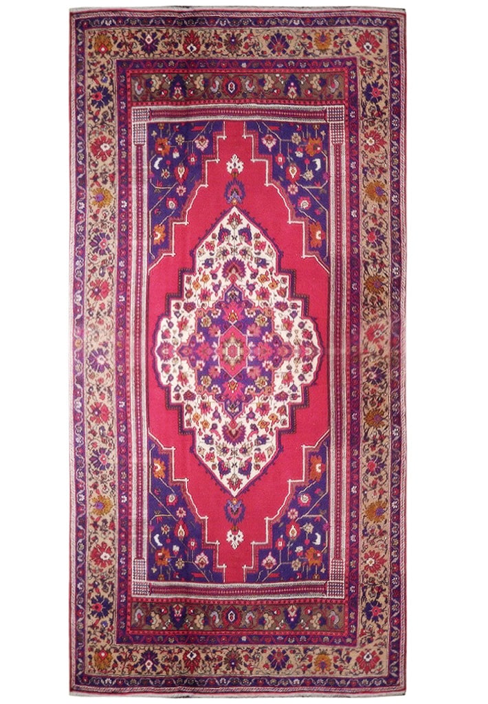 Vibrant 6'8 x 11'4 Semi-Antique Russian Kazak Runner Rug: Vibrant 6'8 x 11'4 Semi-Antique Russian Kazak Runner Rug Free continental US Shipping Enhance your living space with this exquisite 6' 8" x 11' 4" Red Semi-Antique Russian Kazak Runner. This stunning