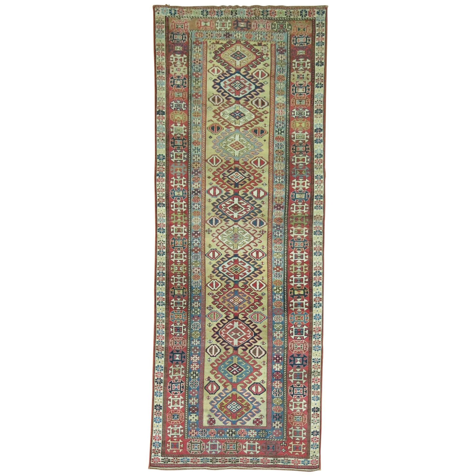 Rare Antique Bakshaish Caucasian Wool Runner from Iran 1920 (1 of 9)