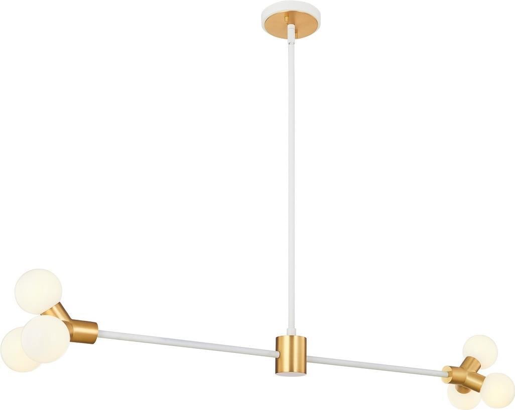 Kalco Tres Brass 6-Light Island Lighting Dimmable New: Kalco Tres Brass 6-Light Island Lighting Dimmable New Illuminate your space with the Contemporary Tres Brass Island Lighting, a stunning addition to any indoor setting. This elegant light fixture feat