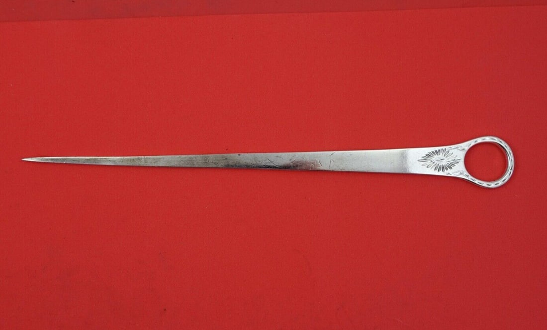 Victorian Sterling Silver Skewer 9.5 inches RF Brite-Cut London: Victorian Sterling Silver Skewer 9.5 inches RF Brite-Cut London This exquisite English Victorian skewer, crafted from sterling silver, dates back to the late 19th century (1850-1899). Measuring 9 1/2