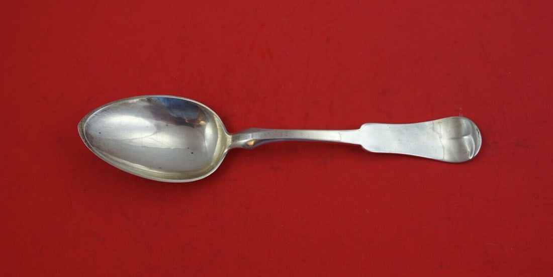 Porter Blanchard Grandma Milford Sterling Silver Spoon 7 5/8": Porter Blanchard Grandma Milford Sterling Silver Spoon 7 5/8" This exquisite Grandma Milford dinner spoon by Porter Blanchard showcases the elegance of sterling silver craftsmanship. Measuring 7 5/8 i