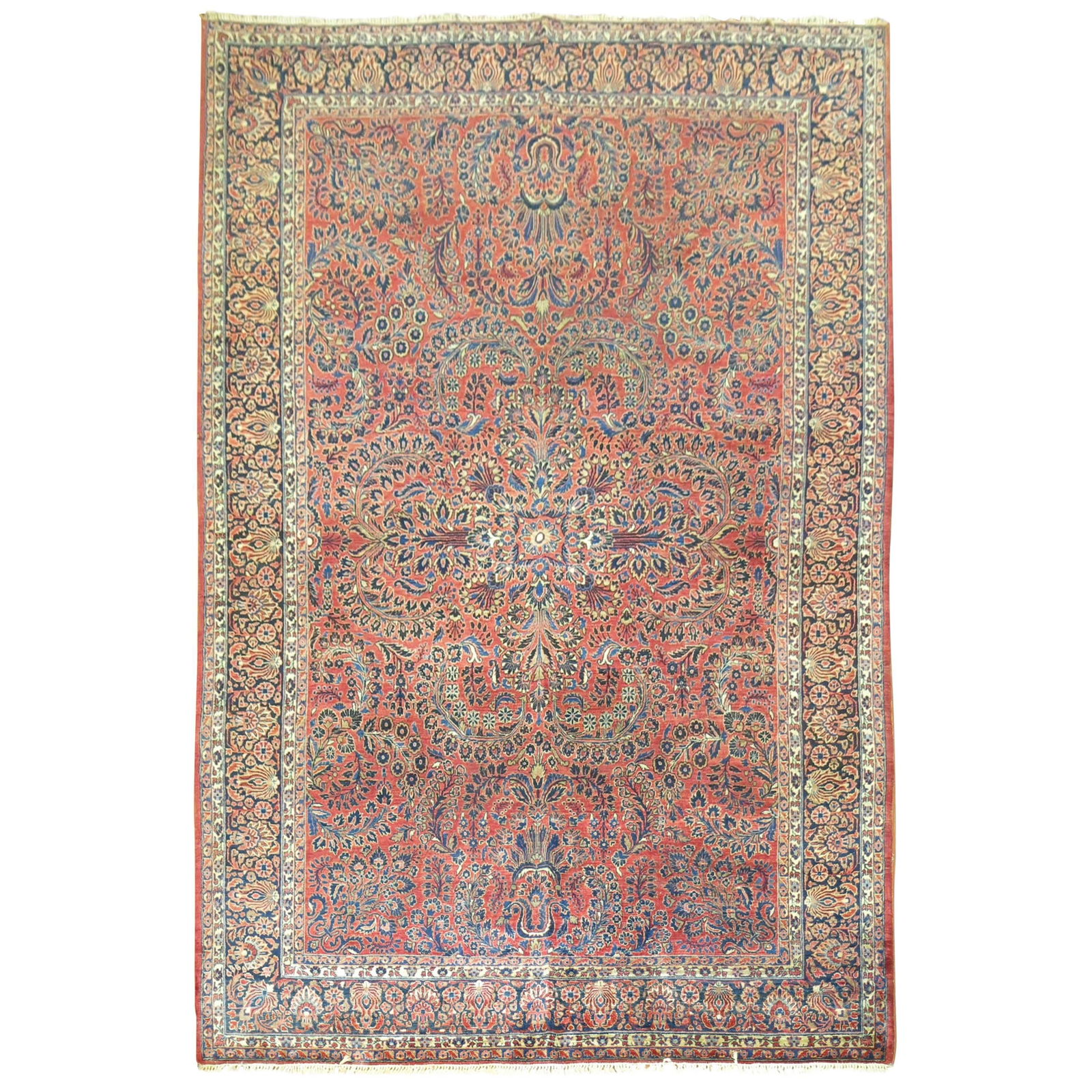 Zabihi Collection Antique Persian Sarouk Rug 94 x 141 Wool Hand-Woven (1 of 10)