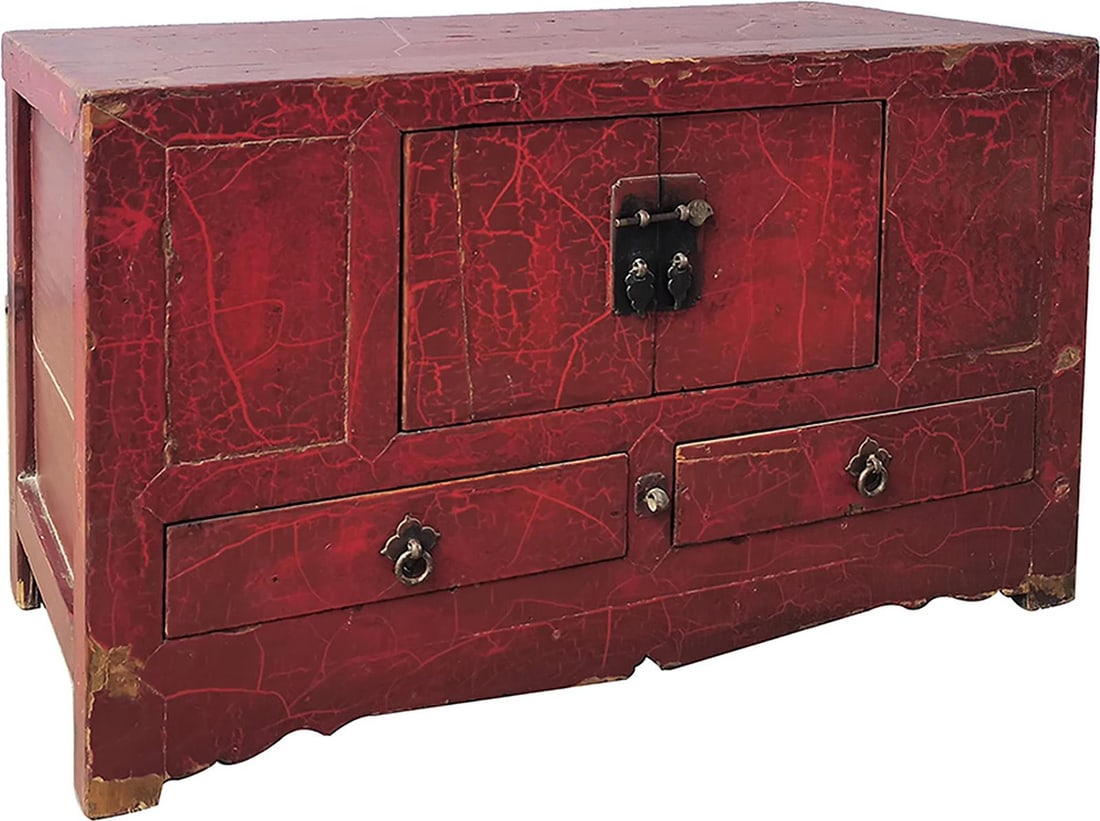 Antique Style Chinese Sideboard 21H 34.5W 16D (1 of 2)