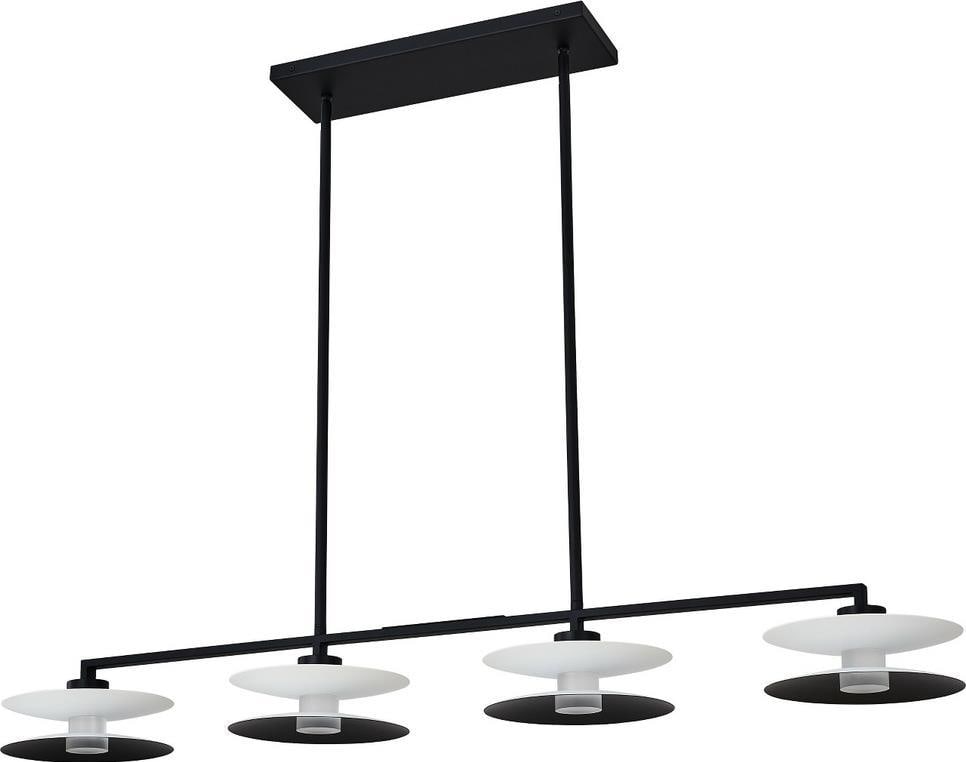 Kalco Fresno Japandi Style LED Island Light 4-Light Matte Black: Kalco Fresno Japandi Style LED Island Light 4-Light Matte Black Illuminate your space with the Japandi Style Fresno LED Island Light, a perfect blend of modern design and functionality. This 4-light i
