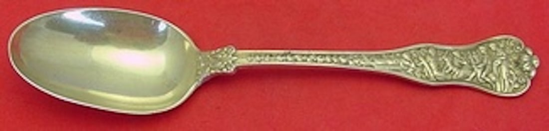 Tiffany & Co Olympian Sterling Silver Place Soup Spoon 7 1/8": Tiffany & Co Olympian Sterling Silver Place Soup Spoon 7 1/8" This exquisite 7 1/8" place soup spoon from Tiffany & Co. is crafted in sterling silver and features the elegant Olympian pattern. The spo