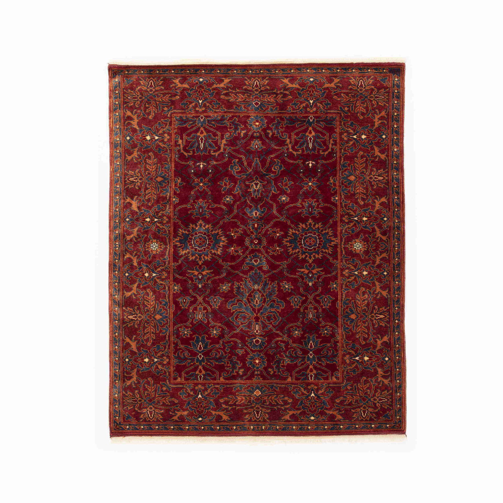 Authentic Handmade Usak Wool Carpet 60.2 x 74.4 Inches: Authentic Handmade Usak Wool Carpet 60.2 x 74.4 Inches Experience the beauty of traditional craftsmanship with this Authentic Handmade Usak Wool on Wool Carpet. This exquisite piece originates from Us