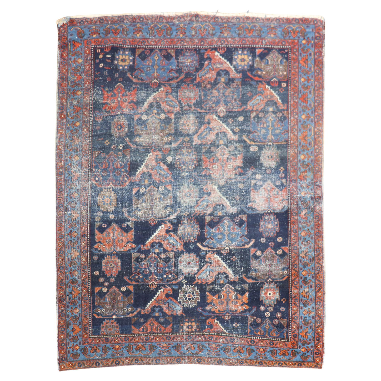Antique Persian Tribal Square Rug 54 x 67 Wool Hand-Woven Zabihi Collection: Antique Persian Tribal Square Rug 54 x 67 Wool Hand-Woven Zabihi Collection Discover the beauty of this early 20th-century worn Persian square tribal rug, expertly hand-woven from high-quality wool. I