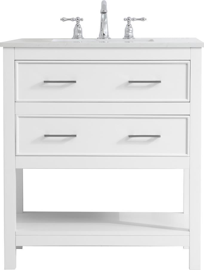 Elegant Lighting Compact English Traditional Bathroom Vanity: Elegant Lighting Compact English Traditional Bathroom Vanity This Compact Traditional Bathroom Vanity Solution offers an elegant and functional addition to your space. Crafted from durable MDF, it fea