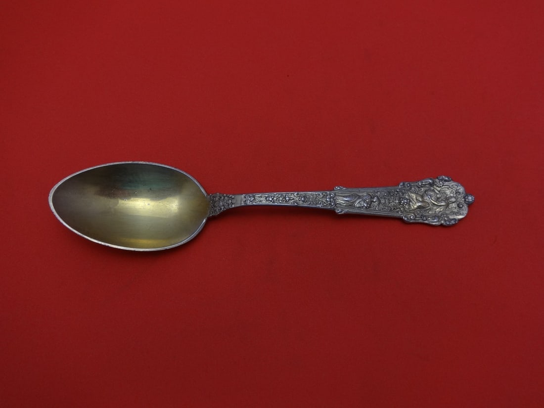 Gorham Coligni Gold Sterling Silver Teaspoon 6 with Paris Expo Marks: Gorham Coligni Gold Sterling Silver Teaspoon 6 with Paris Expo Marks This exquisite Coligni Gold teaspoon by Gorham is crafted from high-quality sterling silver, showcasing a stunning design that refl