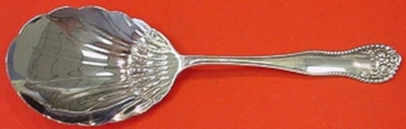 Gorham Lancaster Sterling Silver Fluted Berry Spoon 7 3/4 Inch: Gorham Lancaster Sterling Silver Fluted Berry Spoon 7 3/4 Inch This Lancaster by Gorham Sterling Silver Berry Spoon is a beautiful example of craftsmanship from the mid-19th century. With a fluted des