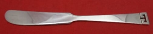 Allan Adler Chinese Key Sterling Silver Butter Spreader 6 1/4": Allan Adler Chinese Key Sterling Silver Butter Spreader 6 1/4" This elegant butter spreader features a flat handle design in the classic Chinese Key pattern by renowned maker Allan Adler. Crafted from
