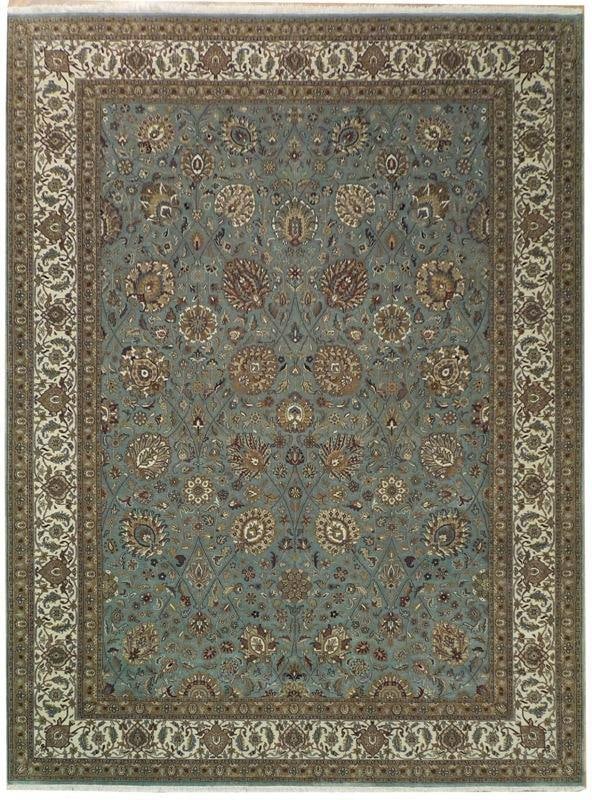 Handmade 9 x 12 Sky Blue Wool Rug with Geometric Patterns: Handmade 9 x 12 Sky Blue Wool Rug with Geometric Patterns Free continental US Shipping Introducing the exquisite 9 x 12 Sky Blue Fine Quality Rug, a stunning addition to any space that combines elegan