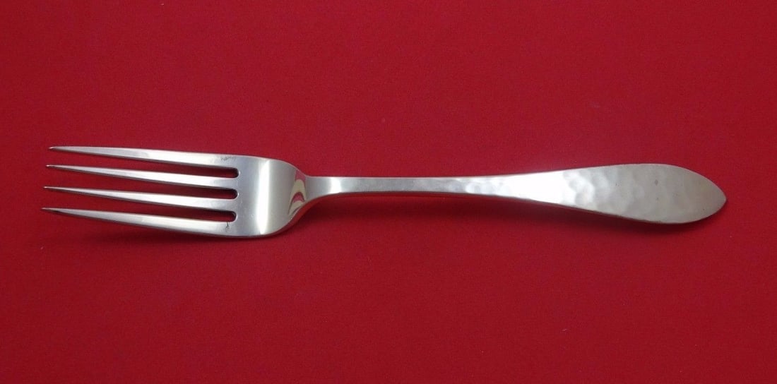 Porter Blanchard Sterling Silver 4-Tine Dinner Fork Antique 7 3/4": Porter Blanchard Sterling Silver 4-Tine Dinner Fork Antique 7 3/4" Elevate your dining experience with this exquisite Sterling Silver Dinner Fork by Porter Blanchard. Crafted between 1800 and 1849, th