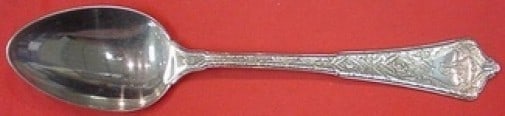 Tiffany & Co Persian Pattern Sterling Silver Place Soup Spoon 7 1/4": Tiffany & Co Persian Pattern Sterling Silver Place Soup Spoon 7 1/4" This exquisite place soup spoon is crafted from sterling silver and features the iconic Persian pattern by Tiffany & Co. Measuring