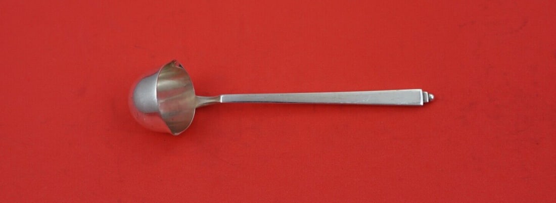 Georg Jensen Pyramid Sterling Silver 5 Inch Mayonnaise Ladle: Georg Jensen Pyramid Sterling Silver 5 Inch Mayonnaise Ladle This elegant mayonnaise ladle, or small cream ladle, features the renowned Pyramid pattern by Georg Jensen, crafted from high-quality sterl