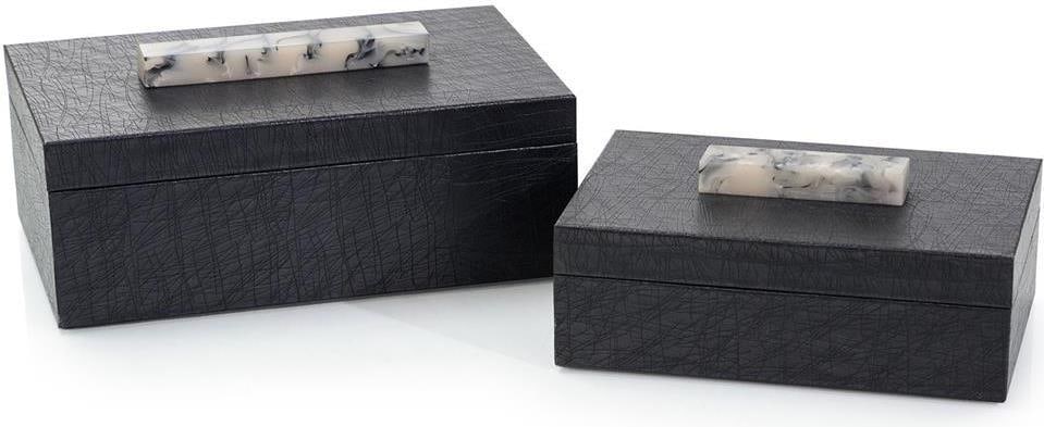 Elegant John-Richard Storage Boxes 5H x 17W x 7D: Elegant John-Richard Storage Boxes 5H x 17W x 7D Discover the elegance of organization with these sophisticated storage boxes from John-Richard. Perfect for enhancing your home decor, these boxes are