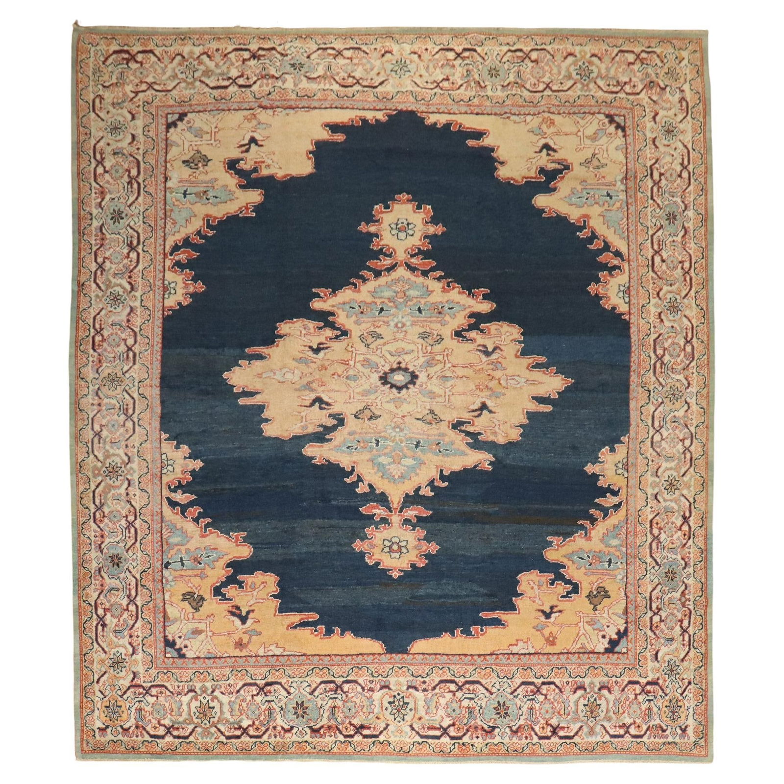 Ziegler Mahal Antique Hand-Knotted Wool Rug 110 x 130 in (1 of 14)